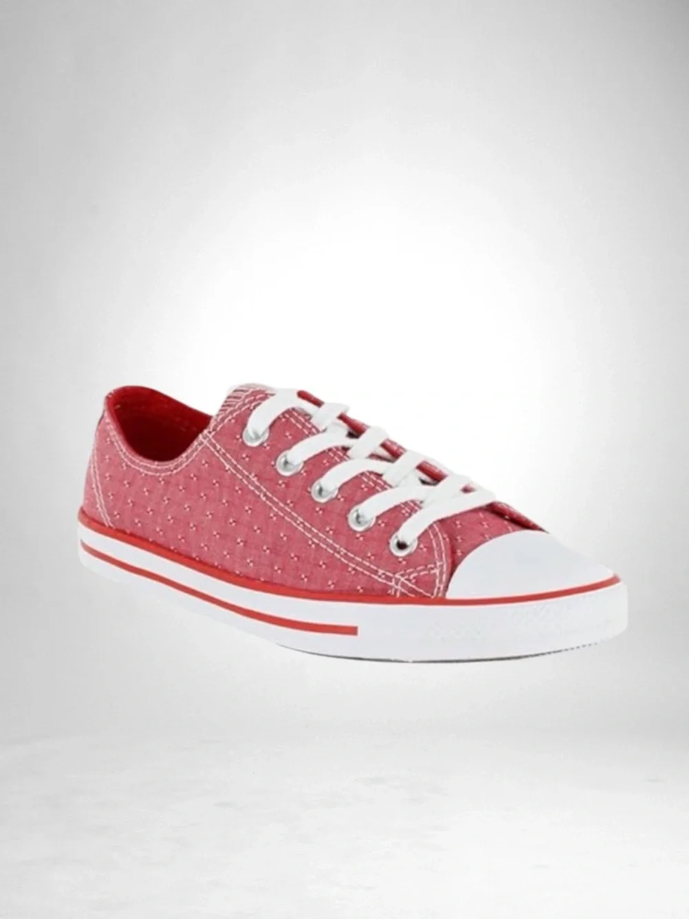 Converse Womens Chuck Taylor All Star Dainty Ox Sneakers Casino Red